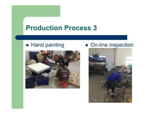 Production Process 3
l Hand painting l On-line inspection
 