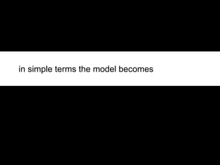 in simple terms the model becomes  