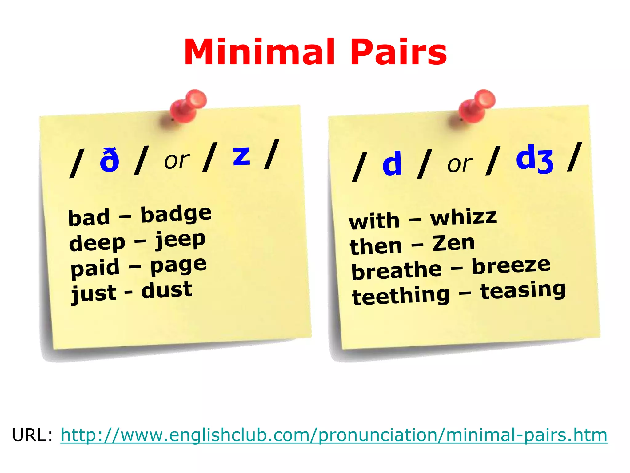 Minimal Pairs

URL: http://www.englishclub.com/pronunciation/minimal-pairs.htm

 