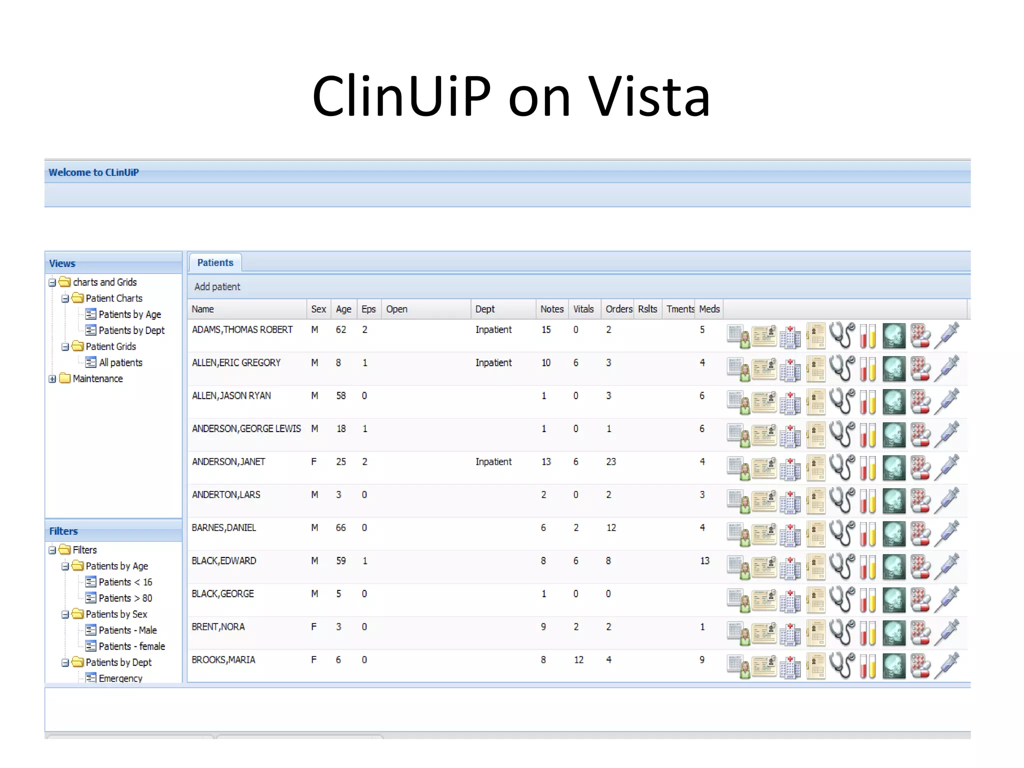ClinUiP on Vista
 