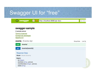 Swagger UI for “free”!
 