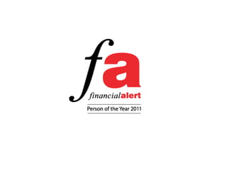 Financial Alert Person Of The Year 2011