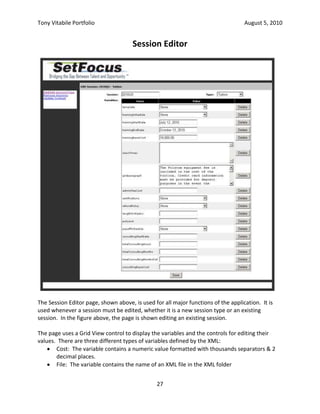 The service must support the following: