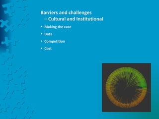Barriers and challenges  – Cultural and Institutional Making the case Data Competition Cost 