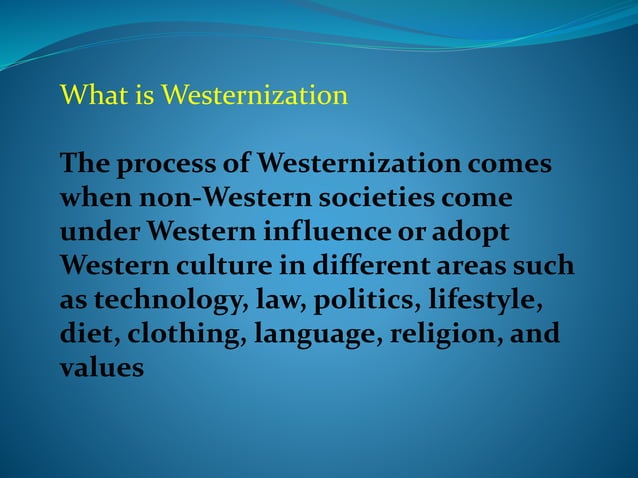 Westernization | PPT