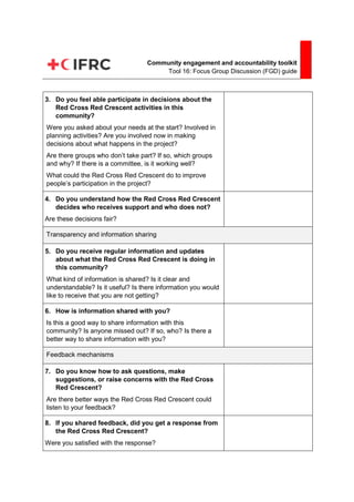 Focus Group Discussion Guide | DOCX