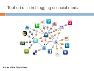 Tool-uri utile in blogging si social media Auras Mihai Geambasu     