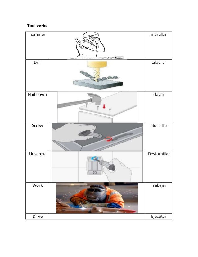 Tool verbs