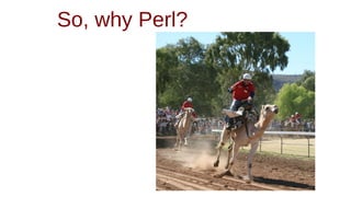 So, why Perl?
 