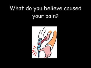 What do you believe caused your pain? 