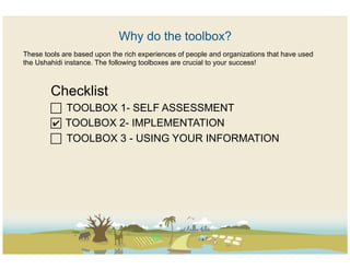 Ushahidi Toolbox - Implementation
