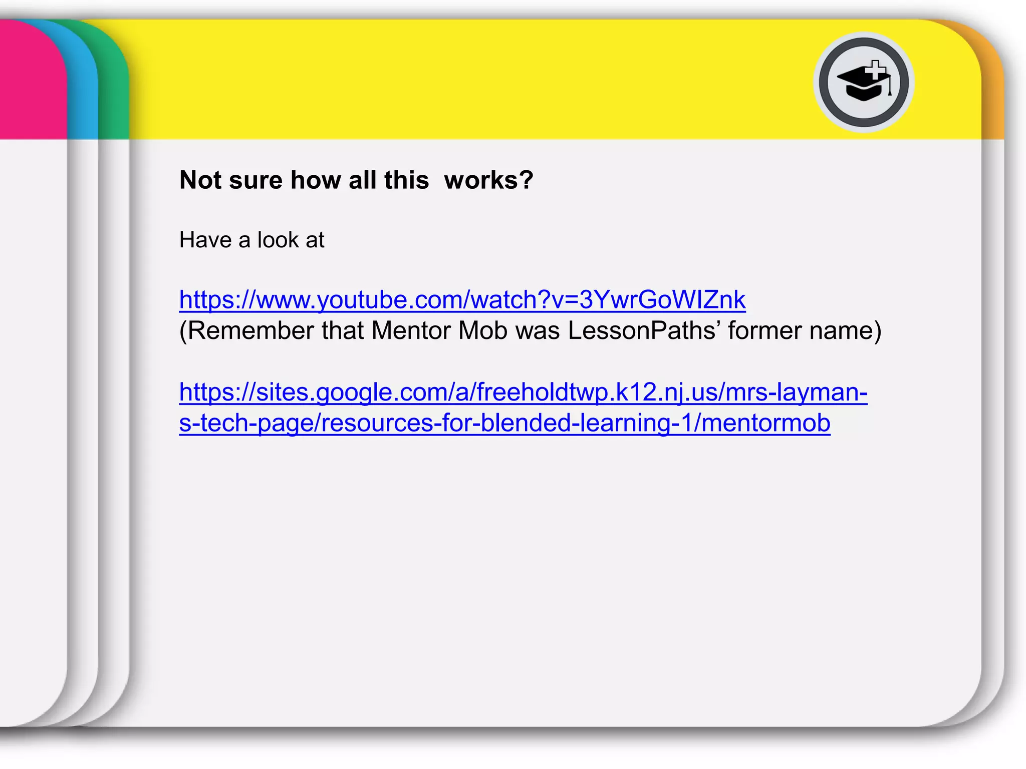 Next Step Forward
Toolbox
http://nextstepfwd.weebly.com/
Educational Playlists
 