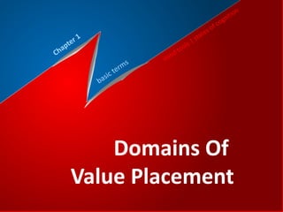 Domains Of
Value Placement
 