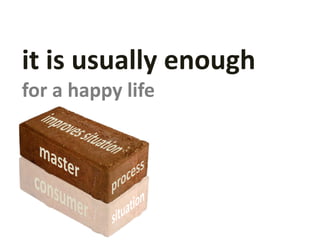 it is usually enough
for a happy life
 