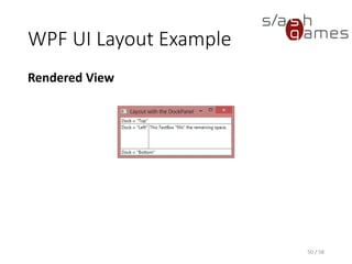 WPF UI Layout Example
Rendered View
50 / 58
 