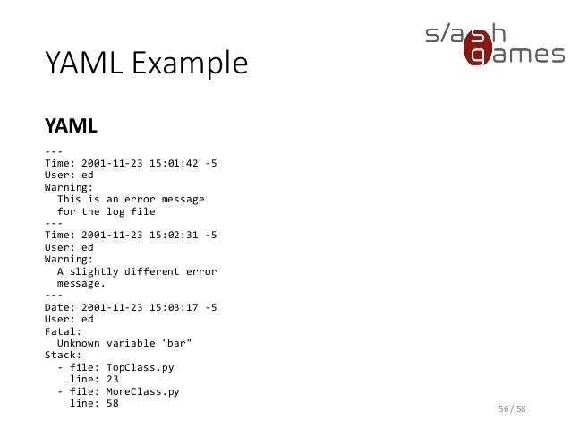 Tool Development 05 - XML Schema, INI, JSON, YAML