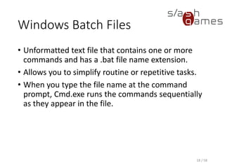 Tool Development 08 - Windows Command Prompt | PDF