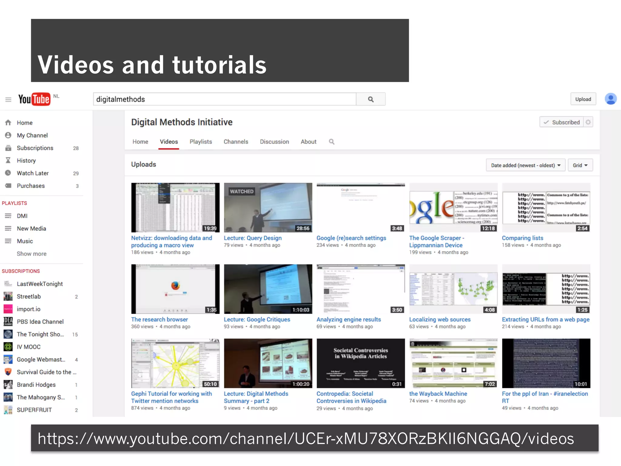 Videos and tutorials
https://www.youtube.com/channel/UCEr-xMU78XORzBKII6NGGAQ/videos
 
