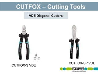 VDE Diagonal Cutters
CUTFOX-S VDE
CUTFOX-SP VDE
CUTFOX – Cutting Tools
 