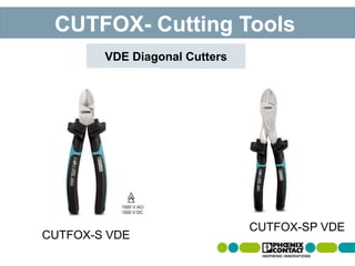 CUTFOX- Cutting Tools
VDE Diagonal Cutters
CUTFOX-S VDE
CUTFOX-SP VDE
 