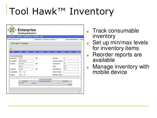 barcode tool tracking