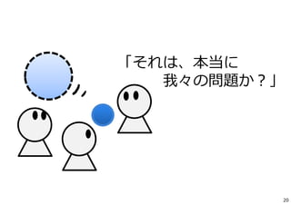 「それは、本当に
我々の問題か？」
20
 