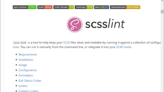 SCSS Lint
 