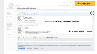 Hit to switch editor
Source Editor
Edit using Wikicode/Wikitext
 