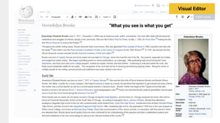 Visual Editor
“What you see is what you get”
 