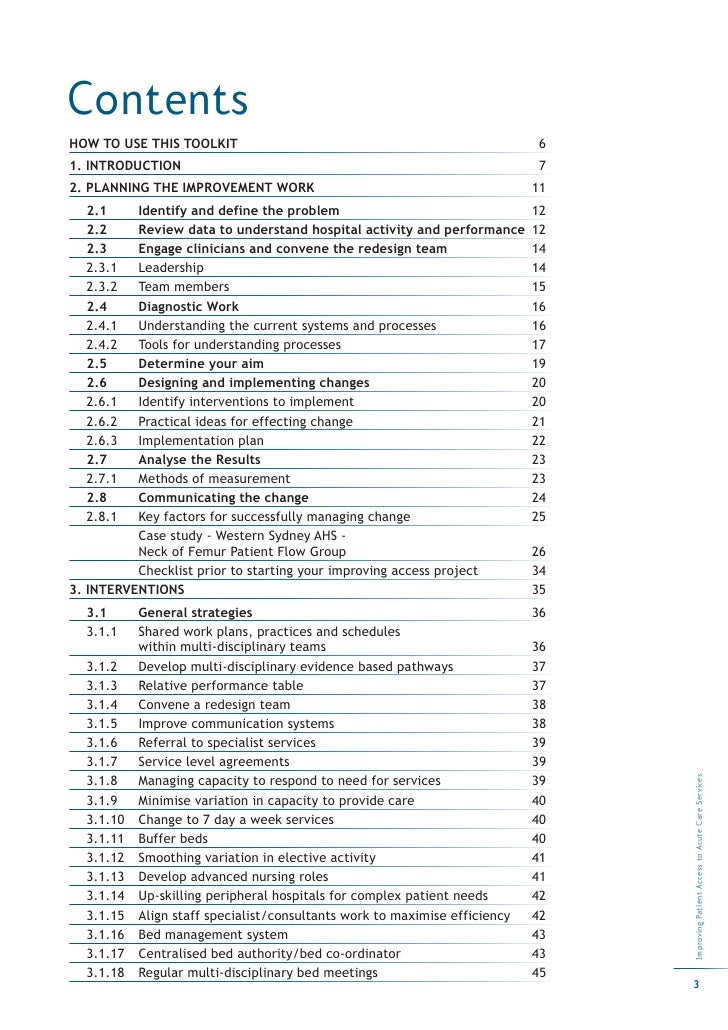 Toolkit For Bed Managers