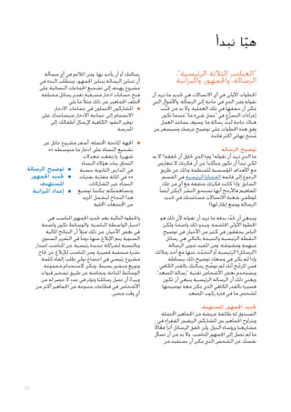 ‫هيا نبدأ‬
‫ّ‬
‫"العناصر الثالثة الرئيسية":‬
‫الرسالة، واجلمهور، وامليزانية‬
‫اخلطوات األولى في أي االتصاالت هي حتديد ما نريد أن‬
‫نقوله ومن الذي في حاجة إلى الرسالة، واألموال التي‬
‫ميكن أن ننفقها في تلك العملية. وال بد من جتنب‬
‫ُّ‬
‫إغراءات التسرع في "عمل شيء ما" عندما تكون‬
‫ُّ‬
‫هناك حاجة لبث رسالة ما. وسوف يساعد العمل‬
‫ّ‬
‫وفق هذه اخلطوات على توضيح غرضك وسيسفر عن‬
‫منتج نهائي أكثر فائدة.‬
‫ُ َ‬

‫توضيح الرسالة‬

‫ما الذي تريد أن تقوله؟ وما الذي حتاول أن حتققه؟ ال بد‬
‫لكي تبدأ أن تكون متأكدا ً من أن فكرتك ال تتعارض‬
‫مع األهداف املؤسسية للمنظمة وذلك عن طريق‬
‫الرجوع إلى قائمة القضايا الرئيسية في القسم‬
‫السابق. وإذا كانت فكرتك متفقة مع أي من تلك‬
‫ٍ‬
‫املفاهيم فاألرجح أنها تستحق النشر. (ميكن أيضا ً‬
‫ملوظفي شعبة االتصاالت مساعدتك في حتديد‬
‫الرسالة ووضع إطار لها).‬
‫وينبغي أن حتدد بدقة ما تريد أن تقوله ألن ذلك هو‬
‫ِّ‬
‫اخلطوة األولى احلاسمة. ويبدو ذلك واضحا ً، ولكن‬
‫الناس يخفقون في كثير من األحيان في توضيح‬
‫النقطة الرئيسية والنتيجة بالتالي هي رسائل‬
‫مبهمة ومشوشة. ومن املفيد تدوين الرسالة‬
‫(الرسائل) الرئيسية أو التحدث عنها مع أحد زمالئك.‬
‫ّ‬
‫وإذا لم يكن في وسعك توضيح ذلك ببساطة‬
‫فمن املرجح أنك لم توضح رسالتك بالقدر الكافي.‬
‫ِّ‬
‫َّ‬
‫ويستخدم بعض األشخاص تقنية "رسالة املصعد"،‬
‫ويعني ذلك أن الرسالة الرئيسية ينبغي أن تكون‬
‫قصيرة بالقدر الكافي الذي ميكن معه توضيحها‬
‫لشخص ما في فترة ركوب املصعد.‬

‫رسالتك أو أن يأخذ بها. ومن املالئم في أي مسألة‬
‫أن تتباين الرسالة بتباين اجلمهور. ويتطلّب البدء في‬
‫مشروع يهدف إلى تشجيع اجلماعات النسائية على‬
‫فتح حسابات ادخار مصرفية تقدمي رسائل مختلفة‬
‫خملتلف اجلماهير. من ذلك مثالً ما يلي:‬
‫■ ■املشاركون احملتملون في جماعات االدخار:‬
‫االنضمام إلى جماعة االدخار سيساعدك على‬
‫توفير النقود الكافية إلرسال أطفالك إلى‬
‫املدرسة.‬
‫■‬

‫■اجلهة املانحة احملتملة: أسفر مشروع مماثل عن‬
‫تشجيع النساء على ادخار ما متوسطه ××‬
‫شهريا ً، وارتفعت معدالت‬
‫التحاق بنات هؤالء النساء‬
‫في املدارس الثانوية بنسبة ■ ■توضيح الرسالة‬
‫×× في املائة مقارنة بفتيات ■ ■حتديد اجلمهور‬
‫املستهدف‬
‫النساء غير املشاركات.‬
‫ومبساهمتكم ميكننا توسيع ■ ■إعداد امليزانية‬
‫هذا النجاح ليشمل املزيد‬
‫من اجملتمعات احمللية.‬

‫واخلطوة التالية بعد حتديد اجلمهور املناسب هي‬
‫اختيار الواسطة املناسبة. والوسائط تكون واضحة‬
‫في بعض األحيان. من ذلك مثالً أن النتائج املالية‬
‫السنوية يتم اإلبالغ عنها دوما ً في التقرير السنوي.‬
‫وبالنسبة لشراكة جديدة رئيسية، من املناسب إصدار‬
‫نشرة صحفية قصيرة. ومن املناسب لإلبالغ عن جناح‬
‫مشروع رئيسي في اجتماع دولي طلب إلقاء كلمة‬
‫وتوزيع منشور بسيط. وميكن الستخدام مجموعة‬
‫الوسائط املتاحة، وبخاصة عن طريق تسخير قنوات‬
‫ٍ‬
‫ويب2 أن تصل رسائلنا وتؤثر في عدد ال حصر له من‬
‫األشخاص في قطاعات متنوعة من اجلماهير أكثر من‬
‫أي وقت مضى.‬

‫حتديد اجلمهور املستهدف‬
‫َ‬

‫الصندوق له طائفة عريضة من اجلماهير احملتملة،‬
‫ويتراوح اجلماهير بني املشاركني الريفيني الفقراء في‬
‫مشاريعنا ورؤساء الدول. ولن حتقق الرسائل أثرا ً فعاالً‬
‫ّ‬
‫ما لم تصل إلى اجلمهور املناسب. وال بد من أن تسأل‬
‫نفسك عن الشخص الذي ميكن أن يستفيد من‬

‫31‬

 