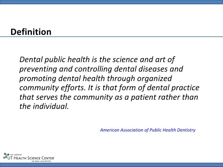 Module 1 Toolkit for Dental Public Health Professionals