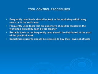 Tool Control Program Examples Tool managementselection and control | PPT