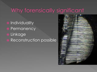  Individuality
 Permanency
 Linkage
 Reconstruction possible
 