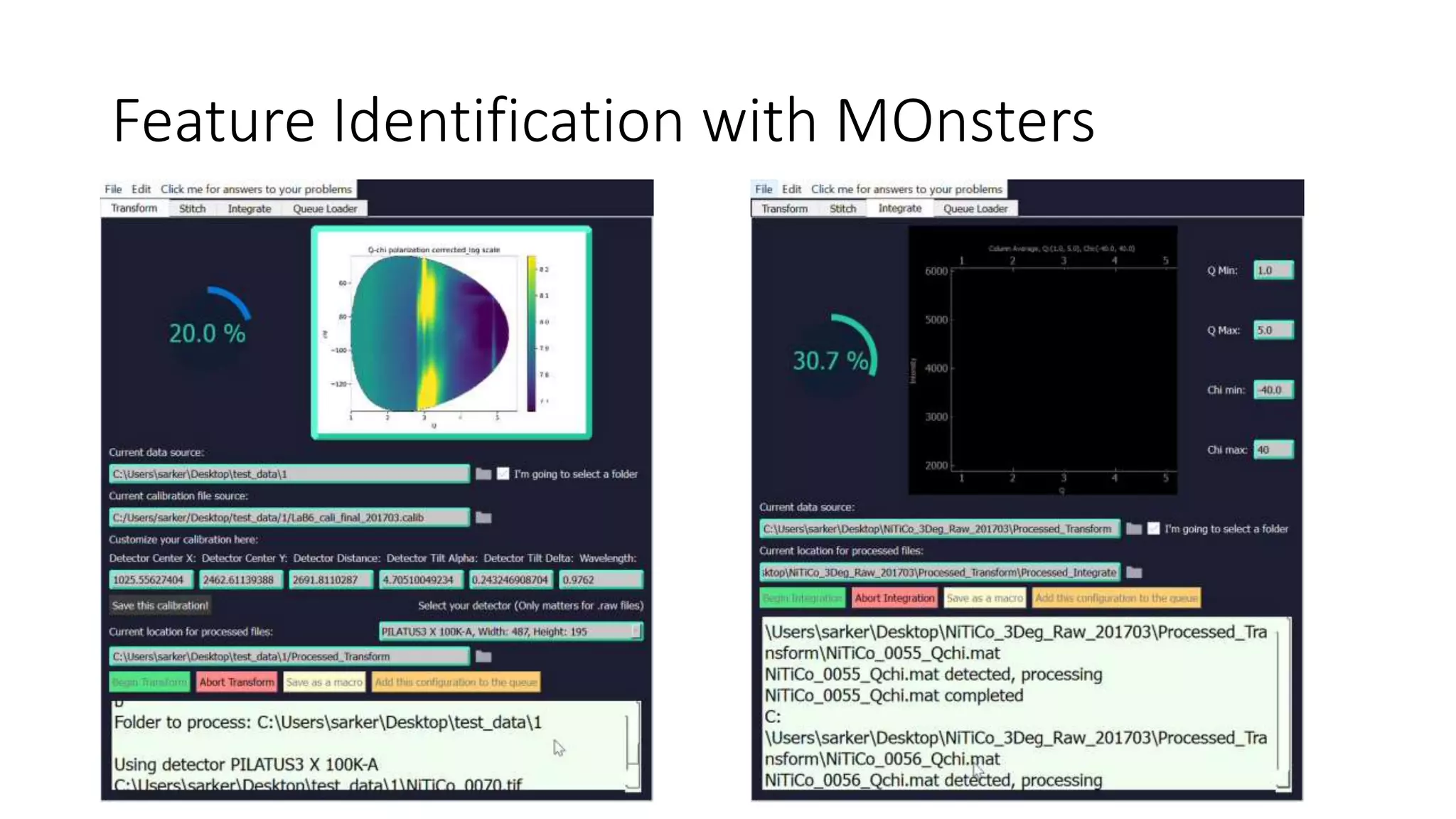 Feature Identification with MOnsters
 