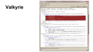 Valgrind
memcheck
cachegrind
callgrind
massif
helgrind
tutorial (rus)
 