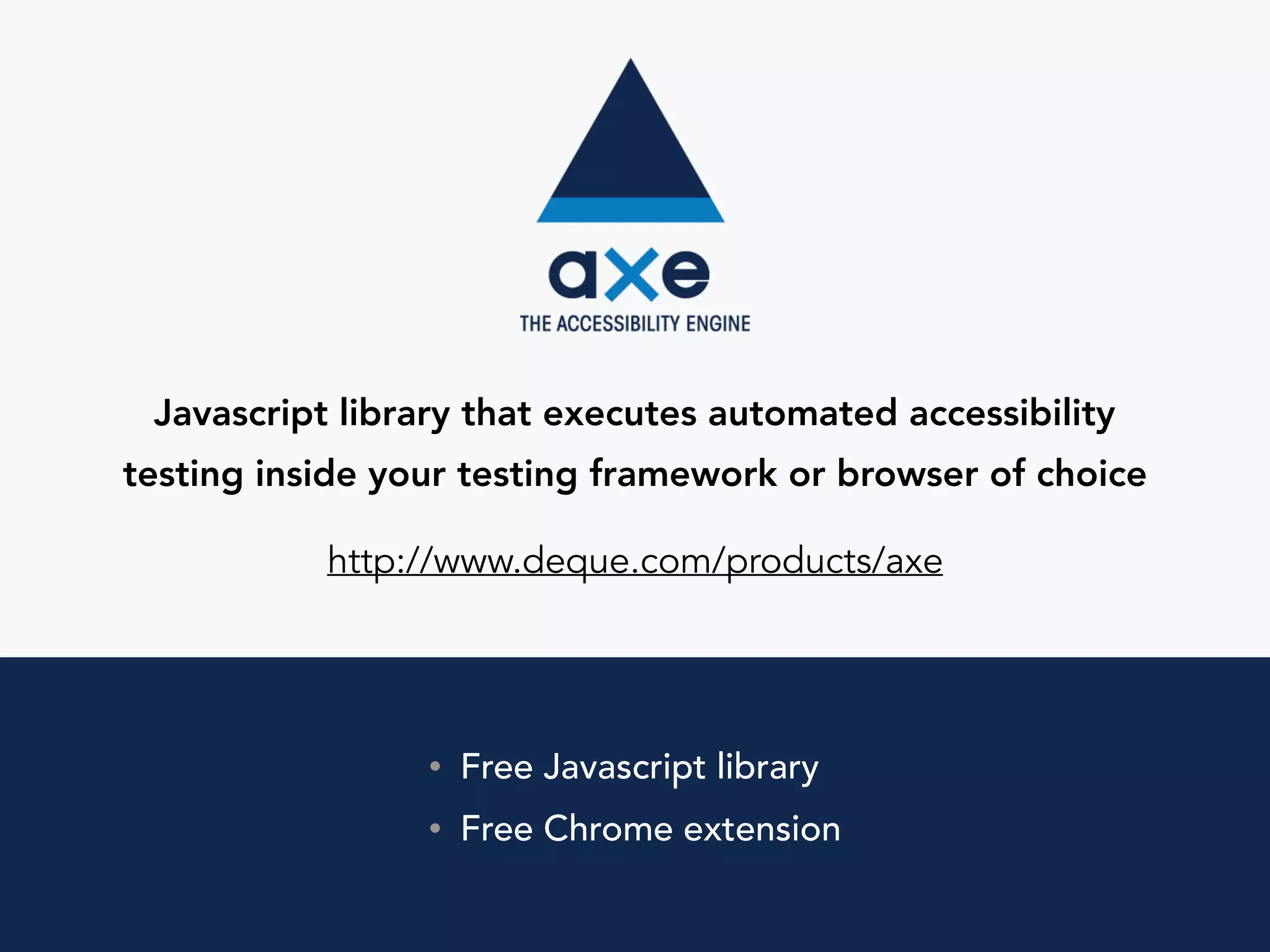 an automated accessibility testing library
http://pa11y.org
• Section508
• WCAG 2.0 A/AA/AAA
TESTS FOR:
• Web dashboard
• JSON web service
• Command line
PROVIDES:
 