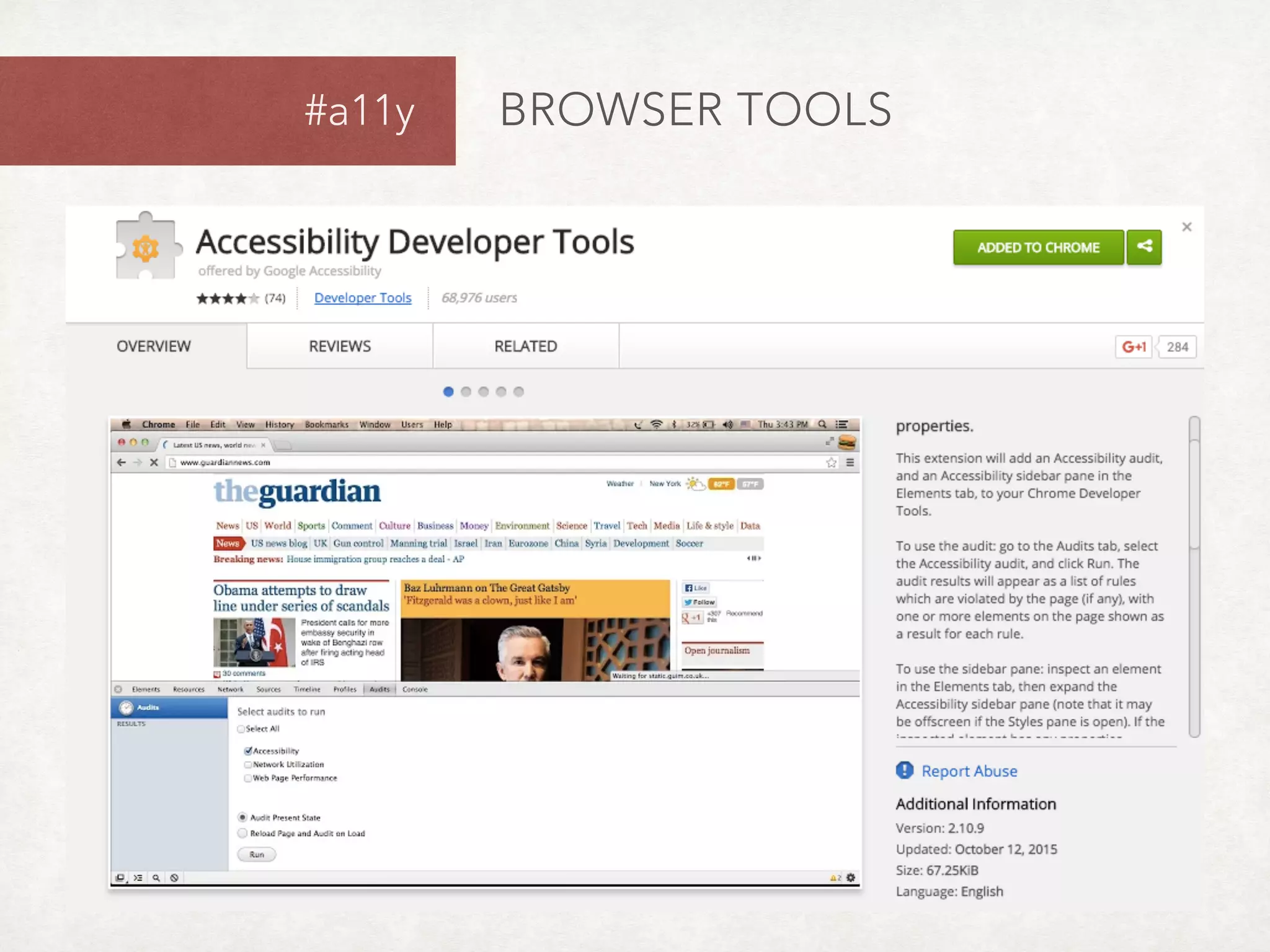 wA11y - The Web Accessibility Toolbox 
https://wordpress.org/plugins/wa11y/
 