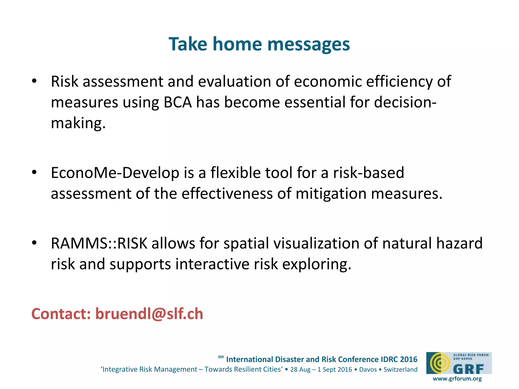 Tools For Assessment And Mapping Of Natural Hazard Risks Michael