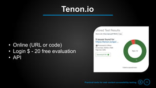 Practical tools for Web Accessibility testing | PPTX