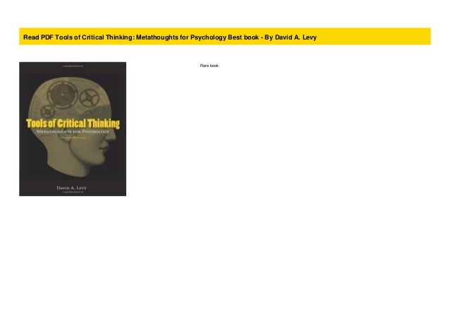 tools for critical thinking metathoughts for psychology