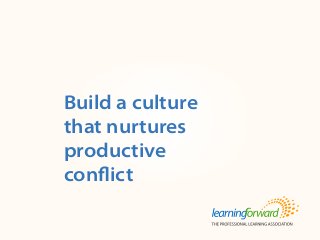 Source: Armstrong, A. (2014, Winter). Build a culture that nurtures productive
conflict. ToolsforLearningSchools.17(2). (pp. 1-3).
Title
Body
Build a culture
that nurtures
productive
conflict
 