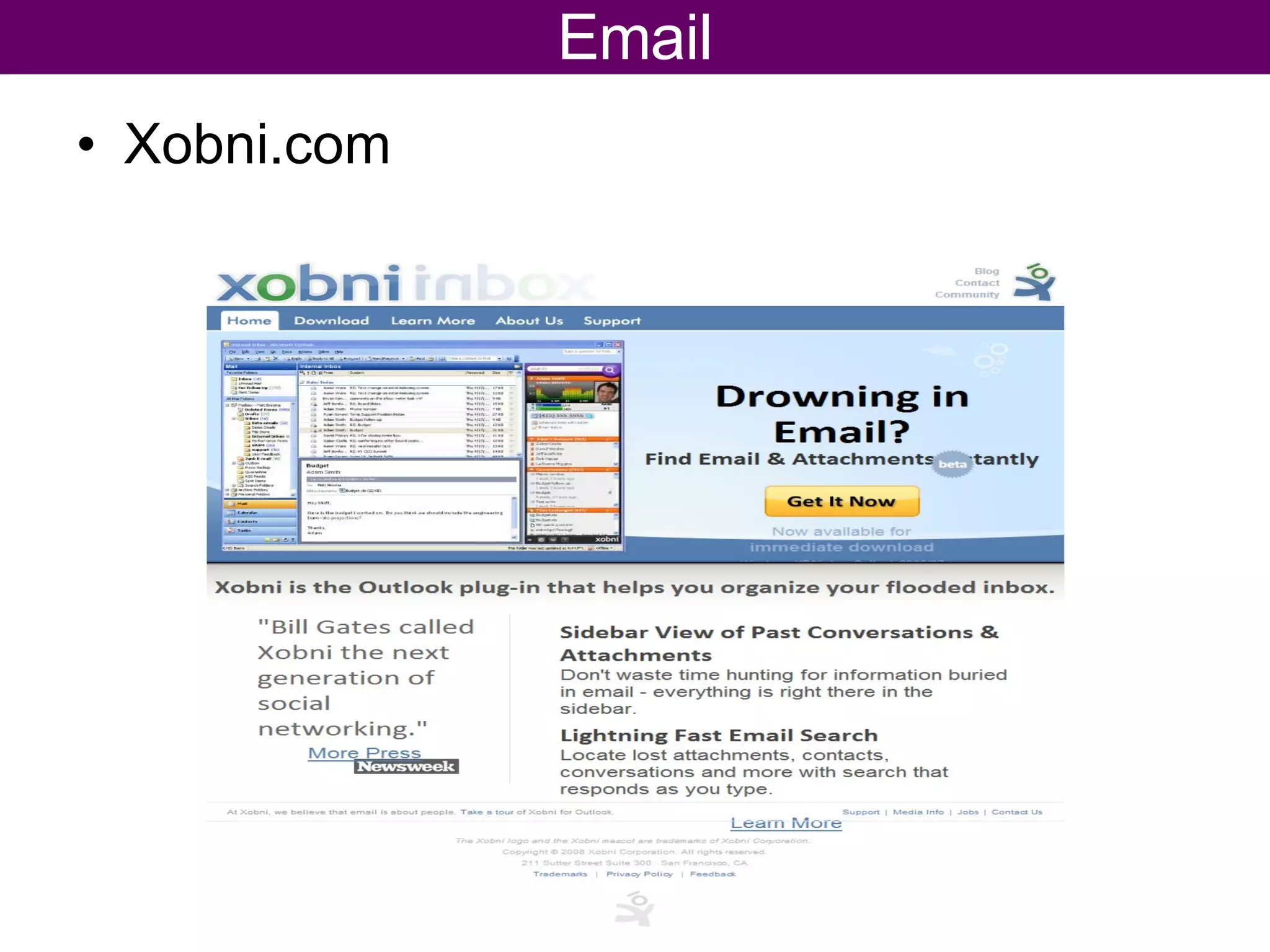 Xobni.com Email 