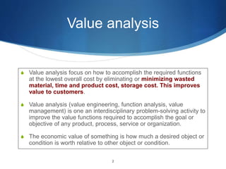 Value Analysis n Stage Gate | PPTX