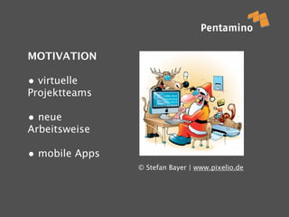 MOTIVATION

• virtuelle
Projektteams

• neue
Arbeitsweise

• mobile Apps
                © Stefan Bayer | www.pixelio.de
 
