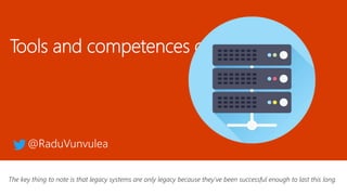 The key thing to note is that legacy systems are only legacy because they’ve been successful enough to last this long.
 