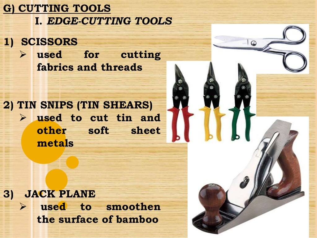 Tools and equipment in Handicrafts