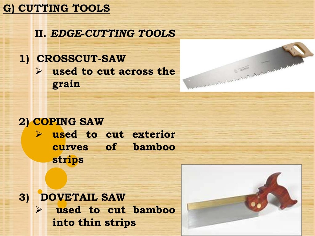 Tools and equipment in Handicrafts