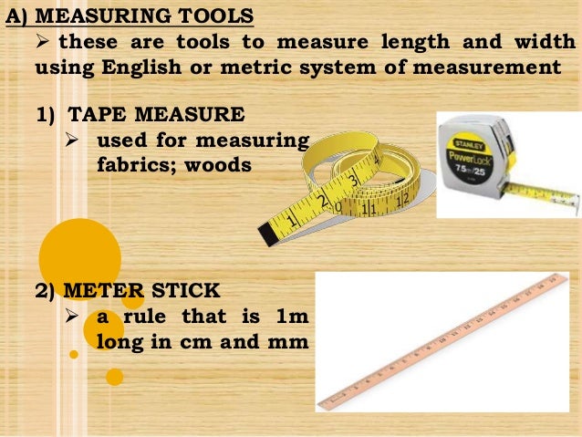 Tools and equipment in Handicrafts