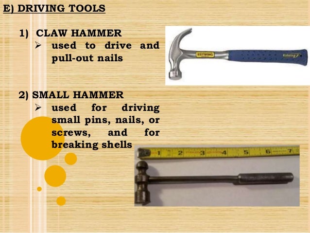 What tools are used in handicraft?